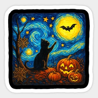 halloween-cat Sticker